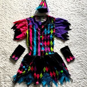 Kids Colorful Jester/Clown Costume.